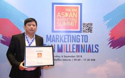 Polytron Dinobatkan Sebagai Indonesia Champion di ASEAN Marketing Summit 2018