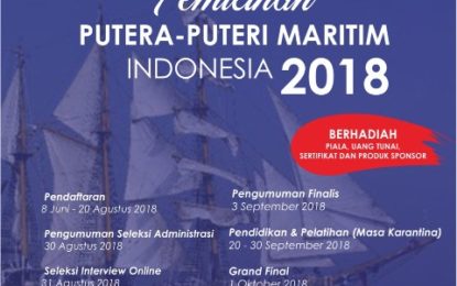 Yayasan putera Puteri Maritim Indonesia umumkan 66  Finalis Putera Puteri Maritim Indonesia Tahun 2018