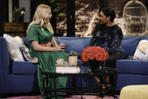 BUSY TONIGHT -- Episode 101 -- Pictured: -- Busy Philipps and Mindy Kaling on the set of Busy Tonight.  (Photo by: Jordin Althaus/E! Entertainment)