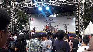 Penampilan Elephant Kind, Istora Senayan, Jakarta (10/3).