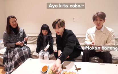 SHINee pun Cicipi Cireng dan Cilok ala Kimbab Family