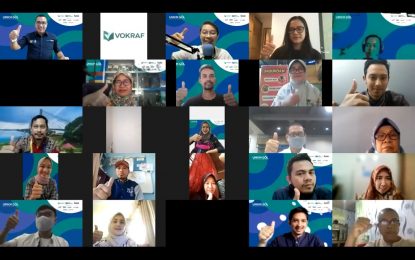 VOKRAF dan RUMAH BUMN  Menutup Pelatihan Digital Marketing UMKM GOL (UMKM GO Online)