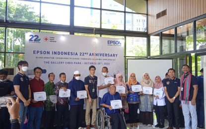 Rayakan Ulang Tahun ke 22 Tahun, Epson Indonesia Gelar Syukuran, Donor Darah, Launching Robo Cafe, dan Goes to School