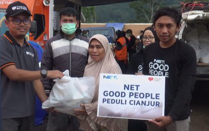 NET dan Rumah Zakat Peduli Korban Gempa Cianjur