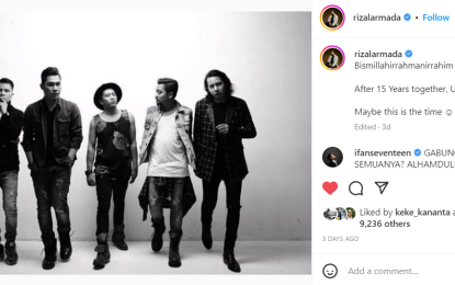 Band Armada Diisukan Bubar Usai Rizal Membuat Unggahan di Instagram