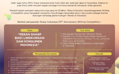 Rayakan Hari Jadi Ke 53 Tahun Sharp Indonesia Gelar Kompetisi Menulis