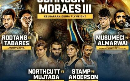LAGA TRILOGI JOHNSON x MORAES dalam “ONE FIGHT NIGHT 10” DI NET TV