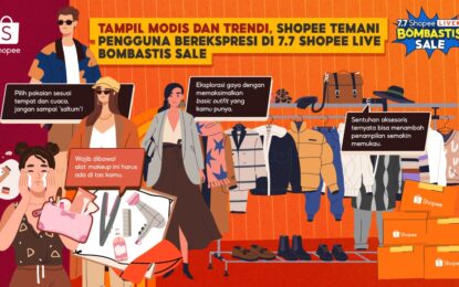 Tampil Modis dan Trendi, Shopee Temani Pengguna Berekspresi di 7.7 Shopee Live Bombastis