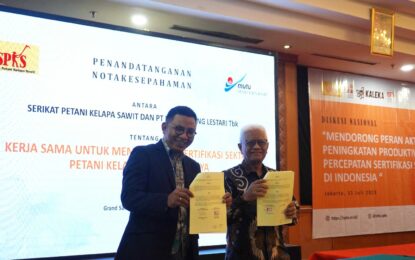 SPKS dan PT Mutuagung Lestari Tbk Teken MOU Fasilitasi Sertifikasi Sawit Berkelanjutan