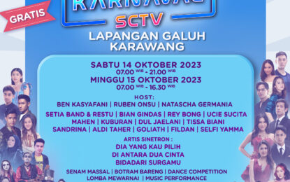 Bian Gindas, Setia Band, Dul Jaelani Dan Tissa Biani Siap Mengguncang Kota Karawang Di Karnaval SCTV