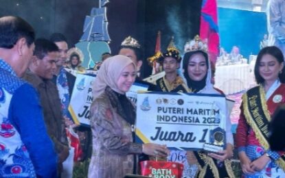 Sunzexcri Apri Seven Hutagalung dan Uswatun Hasanah Juara Pertama Putera Puteri Maritim Indonesia 2023